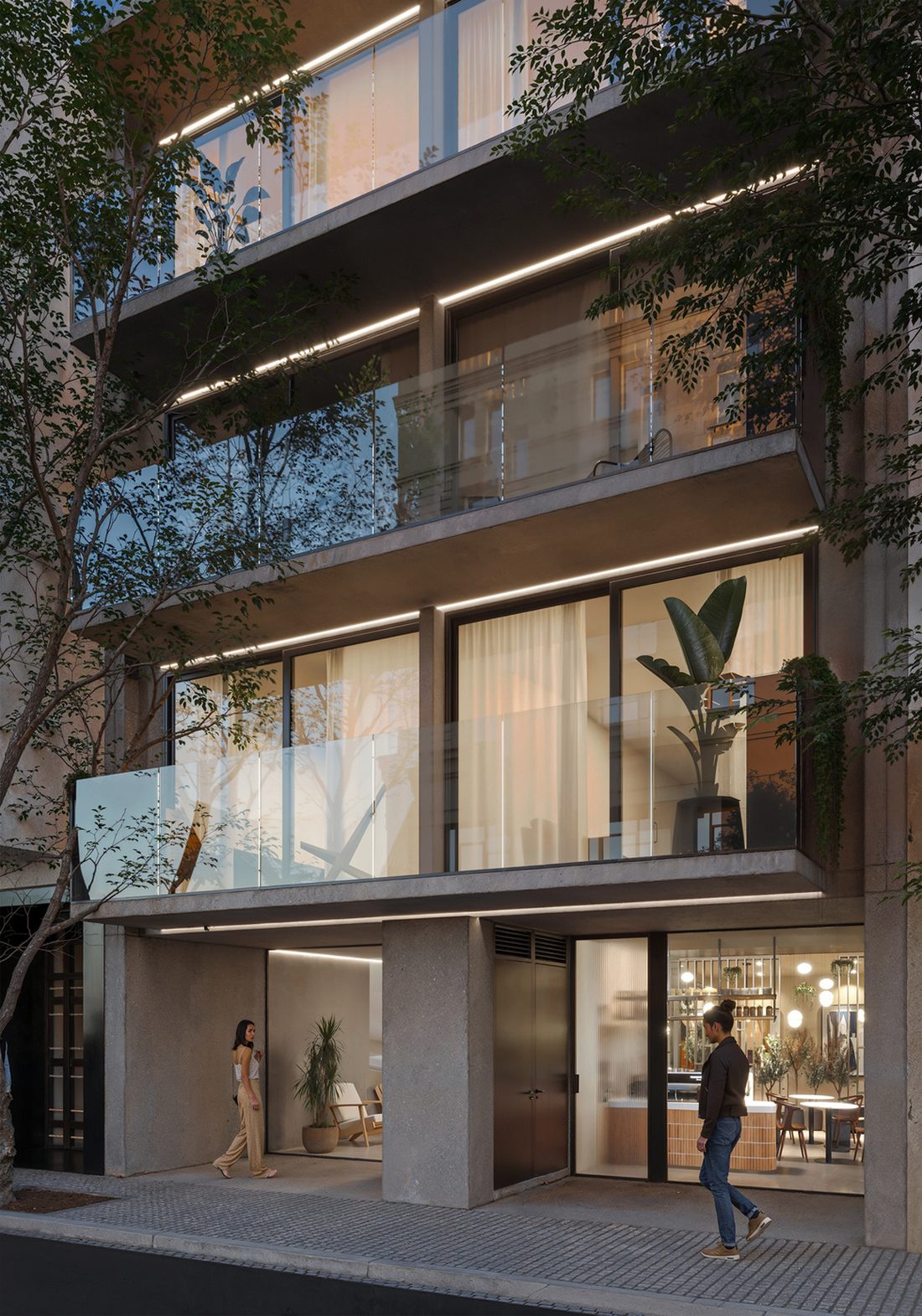 Render del edificio Wood Recoleta
