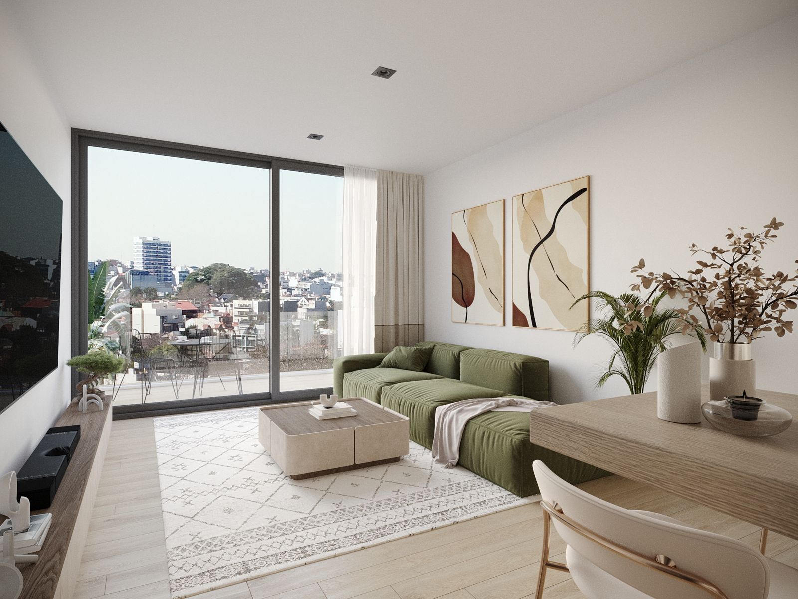 3 ambientes · living